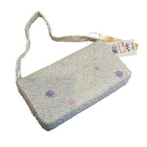 La Regale Vintage Beaded Purse Pastel Purple Pink Iridescent Mermaid Fairy